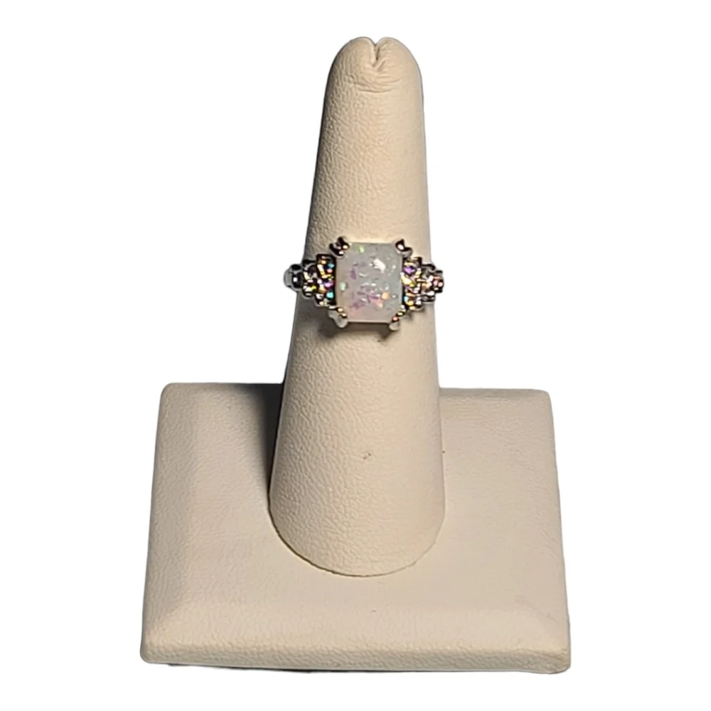 NEW Fire Opal Silver Ring Size 7 - Picture 4 of 7